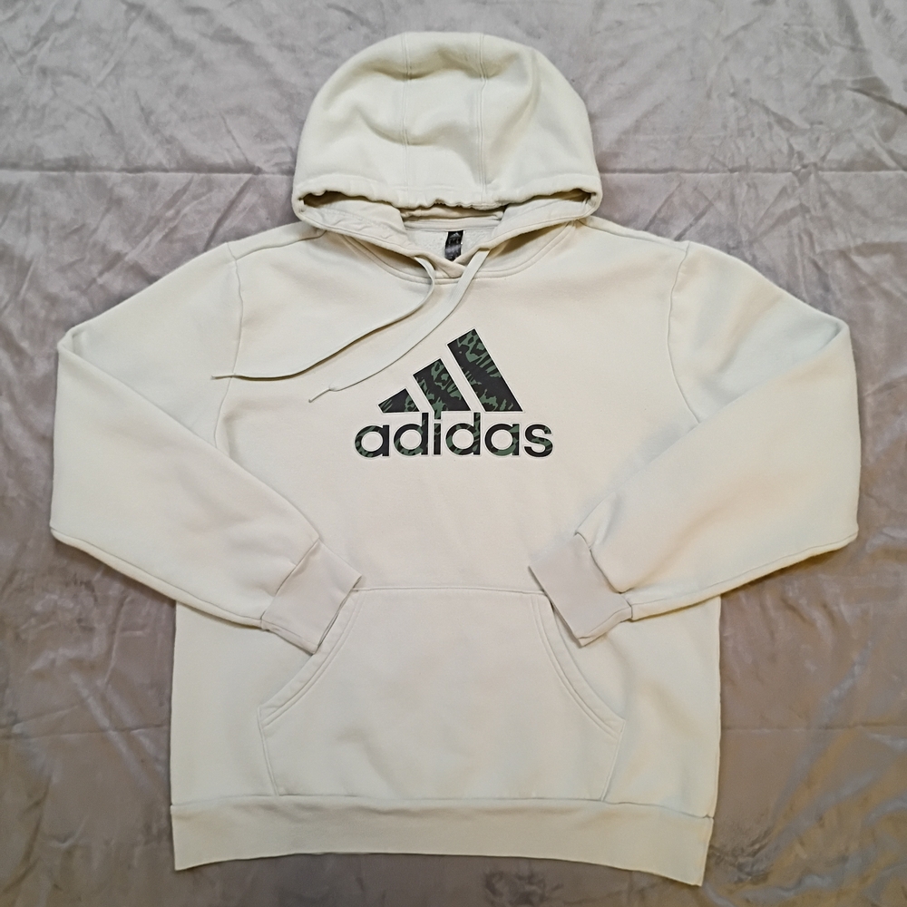 Adidas Camouflage Logo Light Green Sport Hoodie